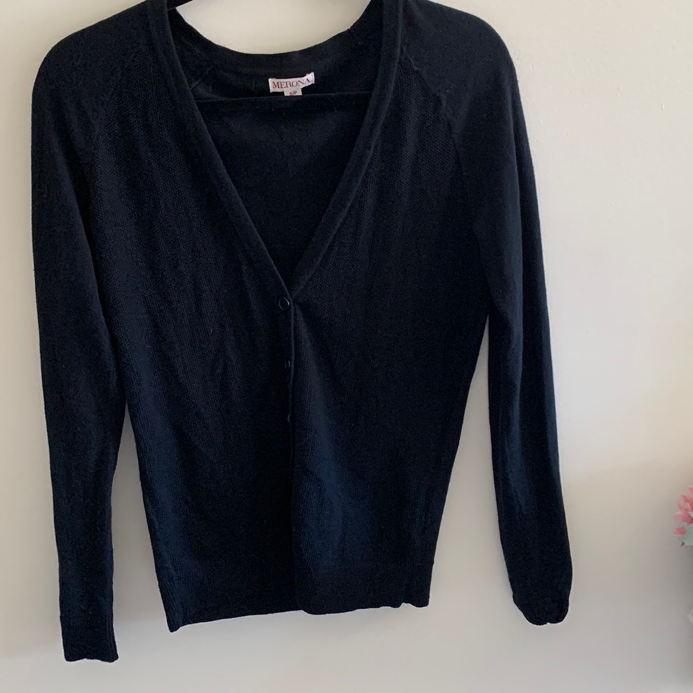 Black sweater button down